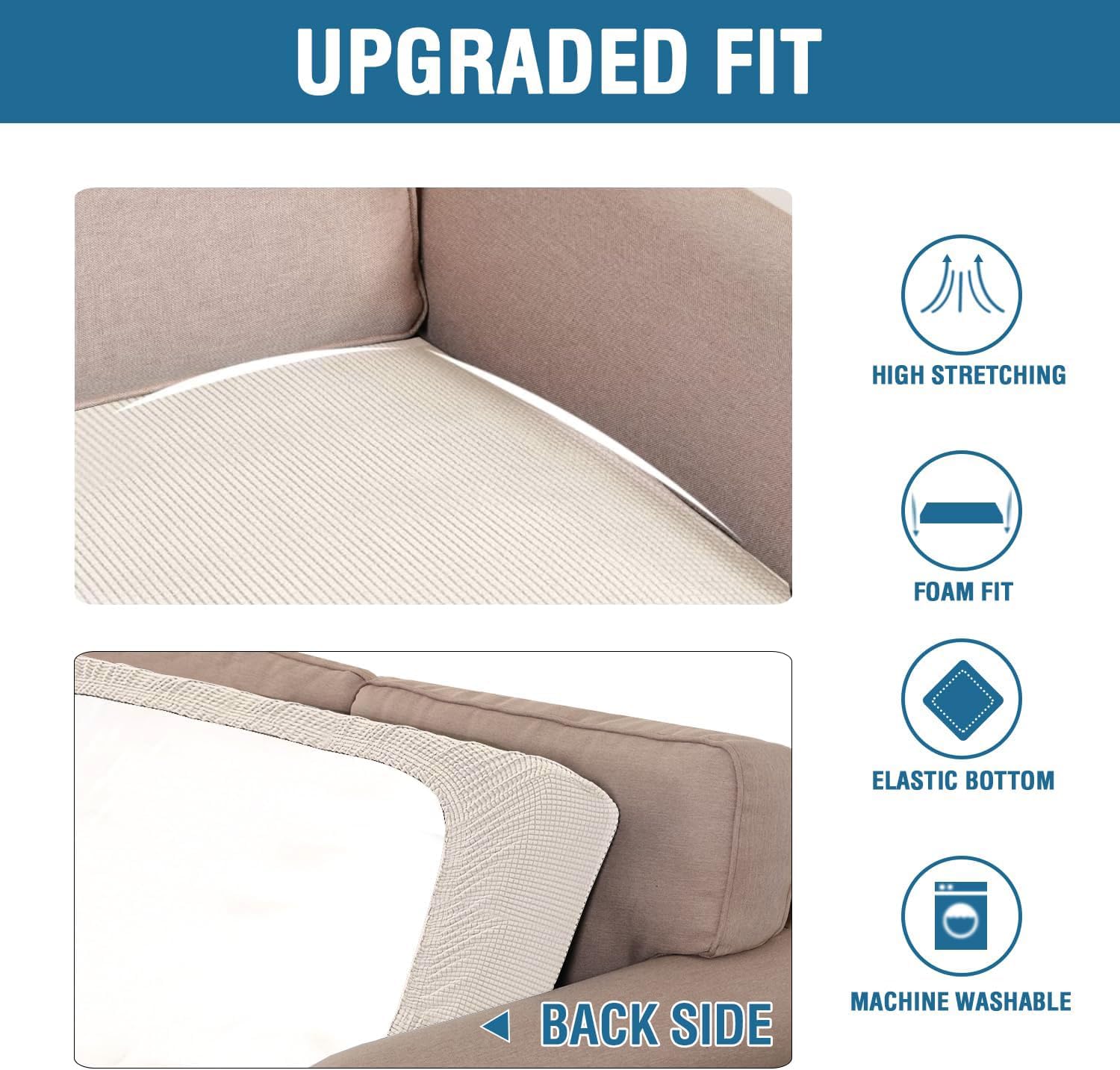 H.VERSAILTEX folded slipcovers in packaging ready for quick installation