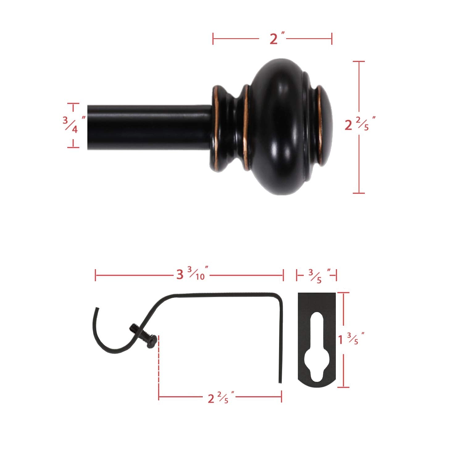 H.VERSAILTEX telescoping mechanism close-up showing adjustable length benefit