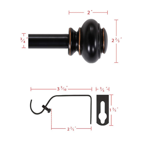 H.VERSAILTEX telescoping mechanism close-up showing adjustable length benefit