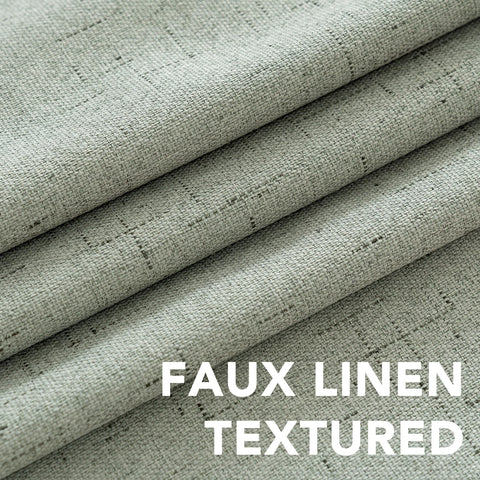 H.VERSAILTEX textured linen-look fabric detail showing soft drape and finish