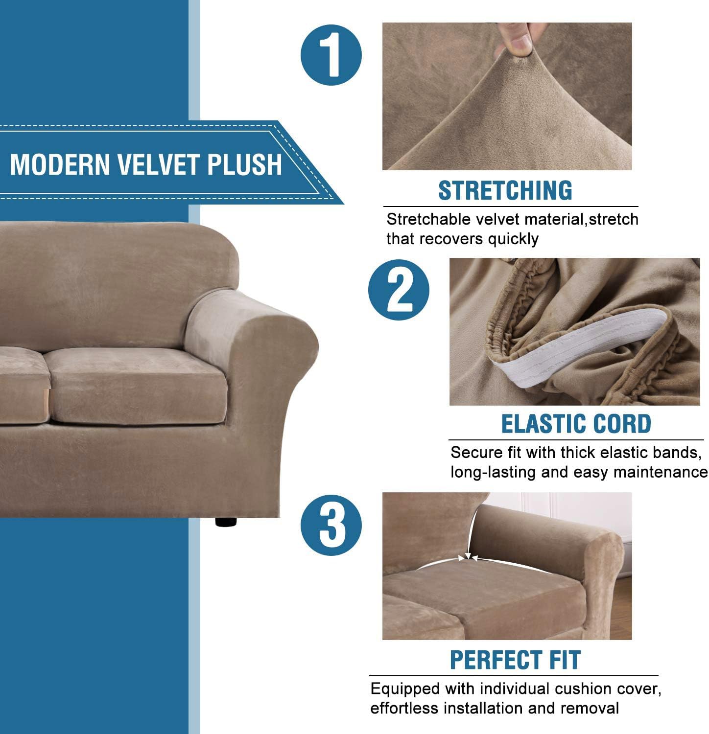 H.VERSAILTEX separate cushion covers detail showing tailored fit