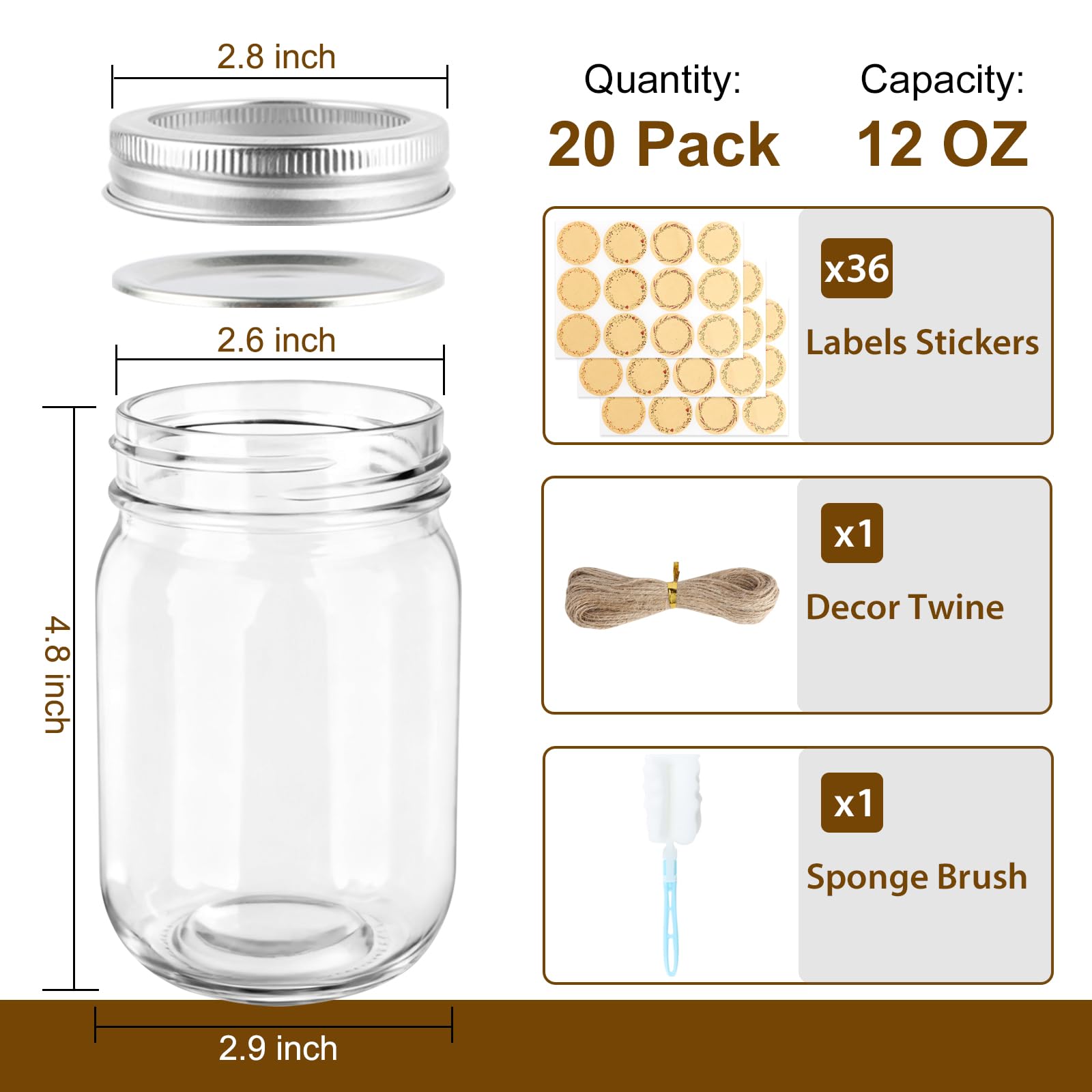 HWASHIN closeup of thick glass and smooth rim, clarity ensures easy content inspection