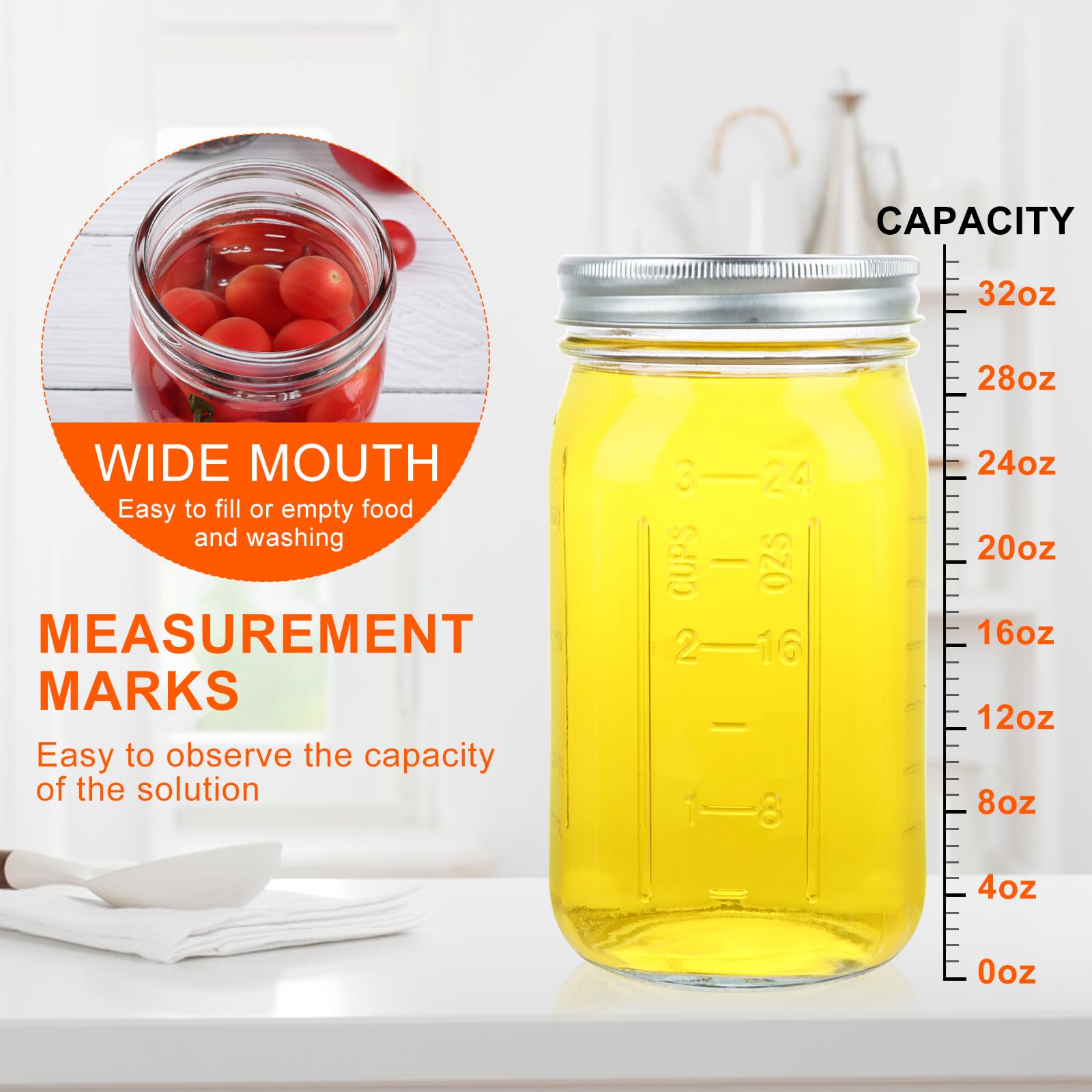 HWASHIN labeled jars on kitchen shelf showing organization and pantry benefit