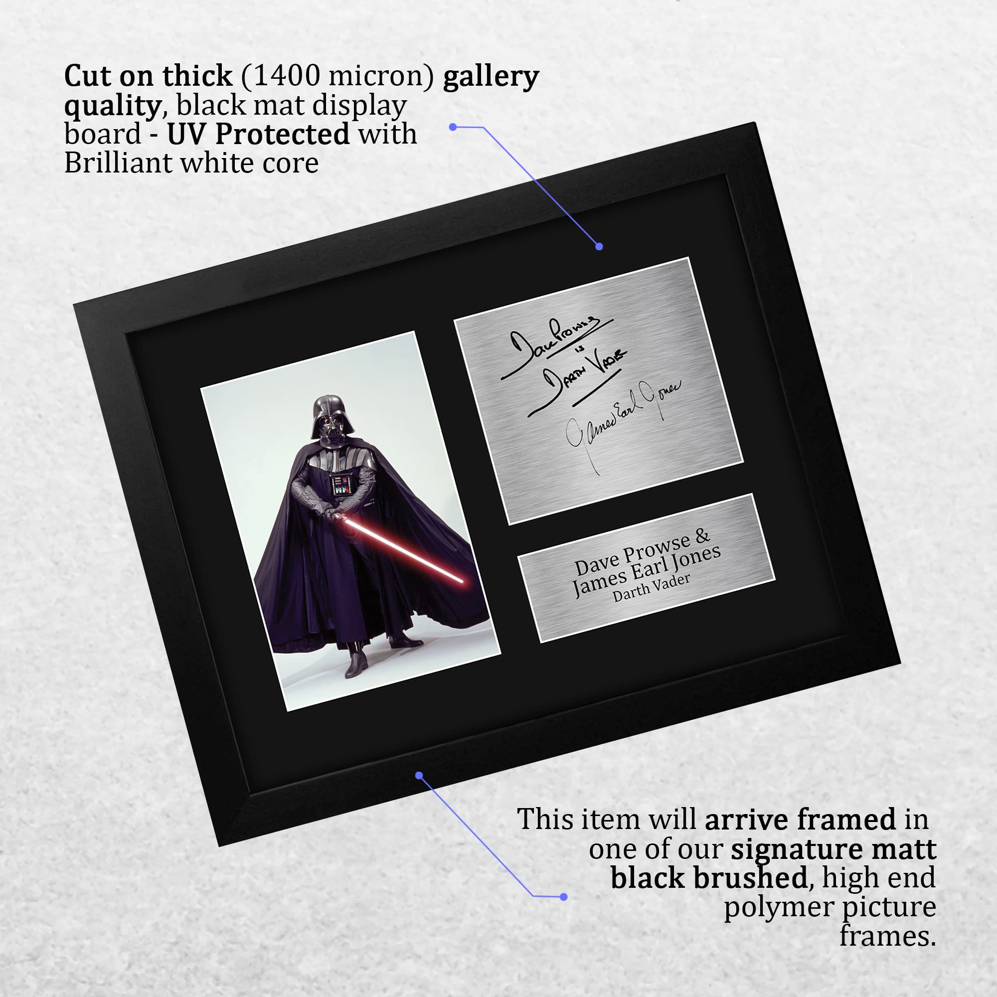 HWC Trading side profile of slim black frame showing low-profile hanging convenience