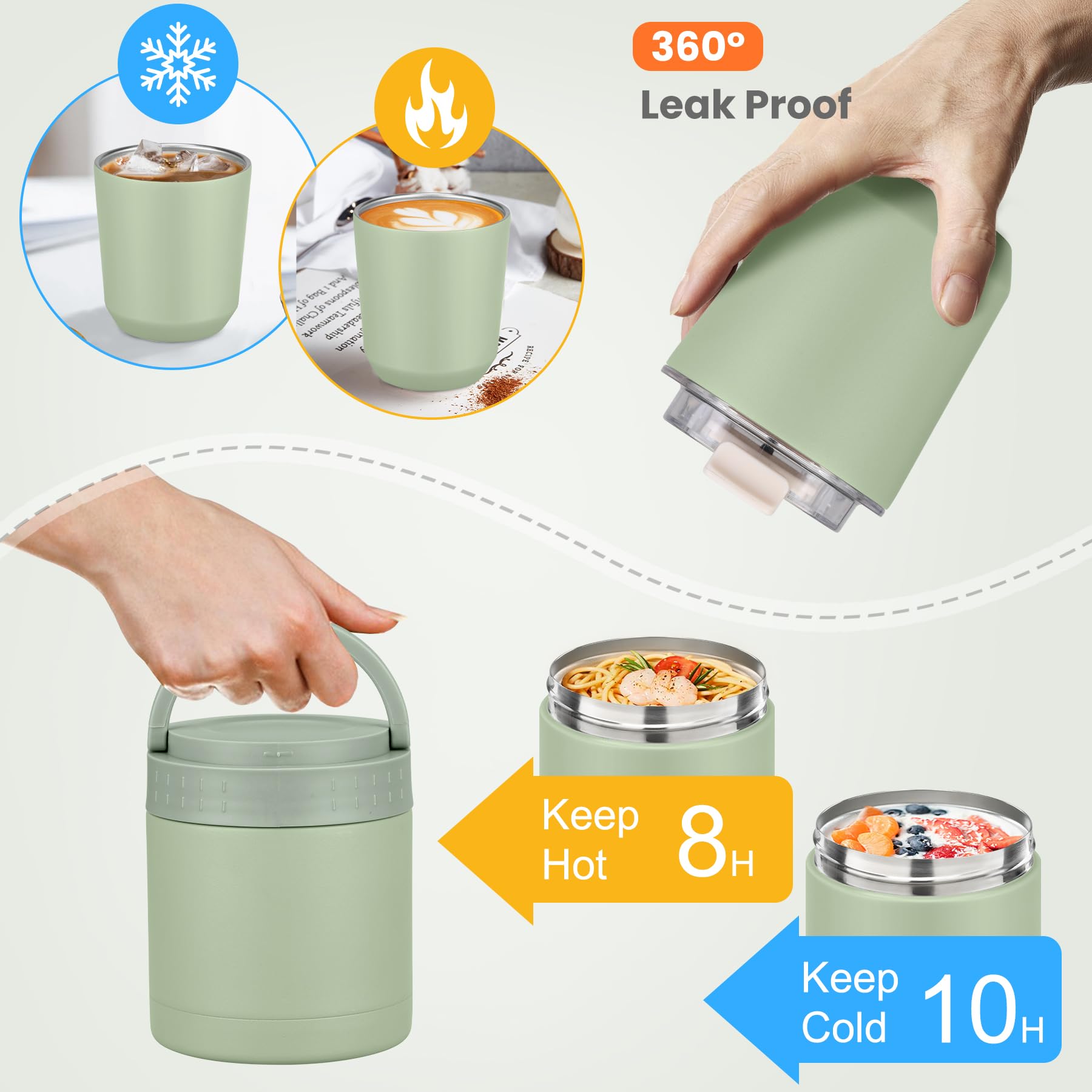 HWONMTE lunch bag open revealing foil lining for insulation and easy packing