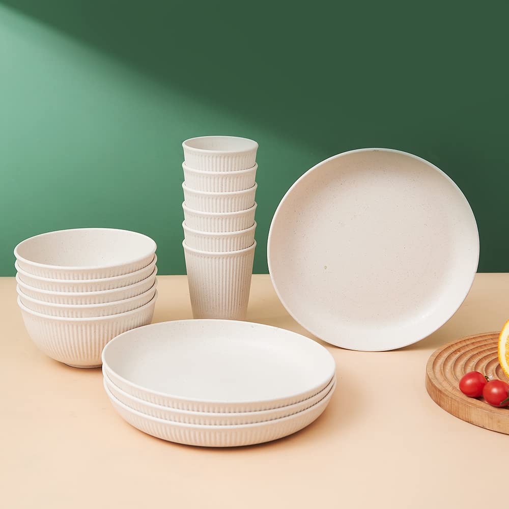 HXYPN picnic table setting showing reusable eco-friendly dinnerware for outdoor meals