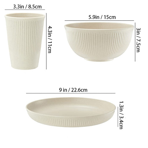 HXYPN stacked plates and bowls demonstrating space-saving storage and easy cabinet organization benefit