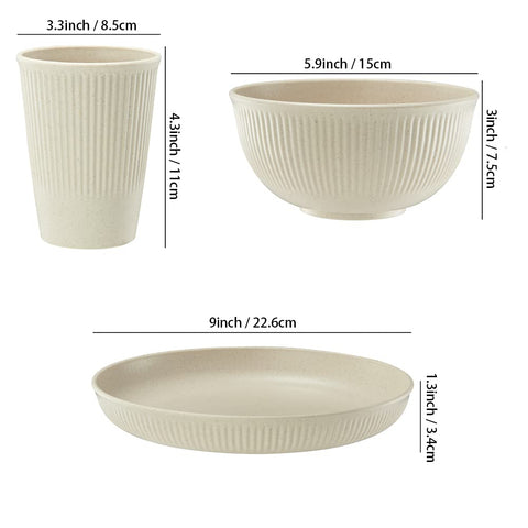HXYPN stacked plates bowls and cups illustrating compact space-saving design