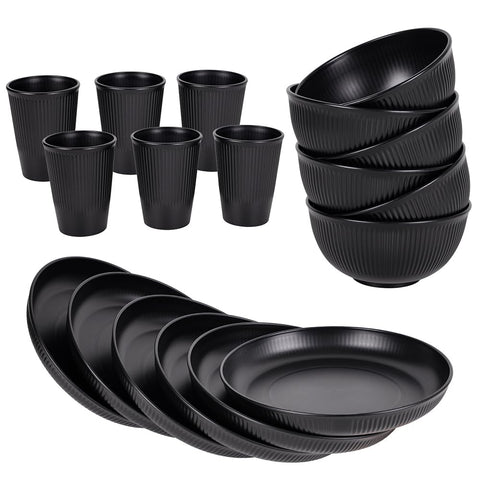 HXYPN table setting lifestyle showing elegant matte black look and everyday style