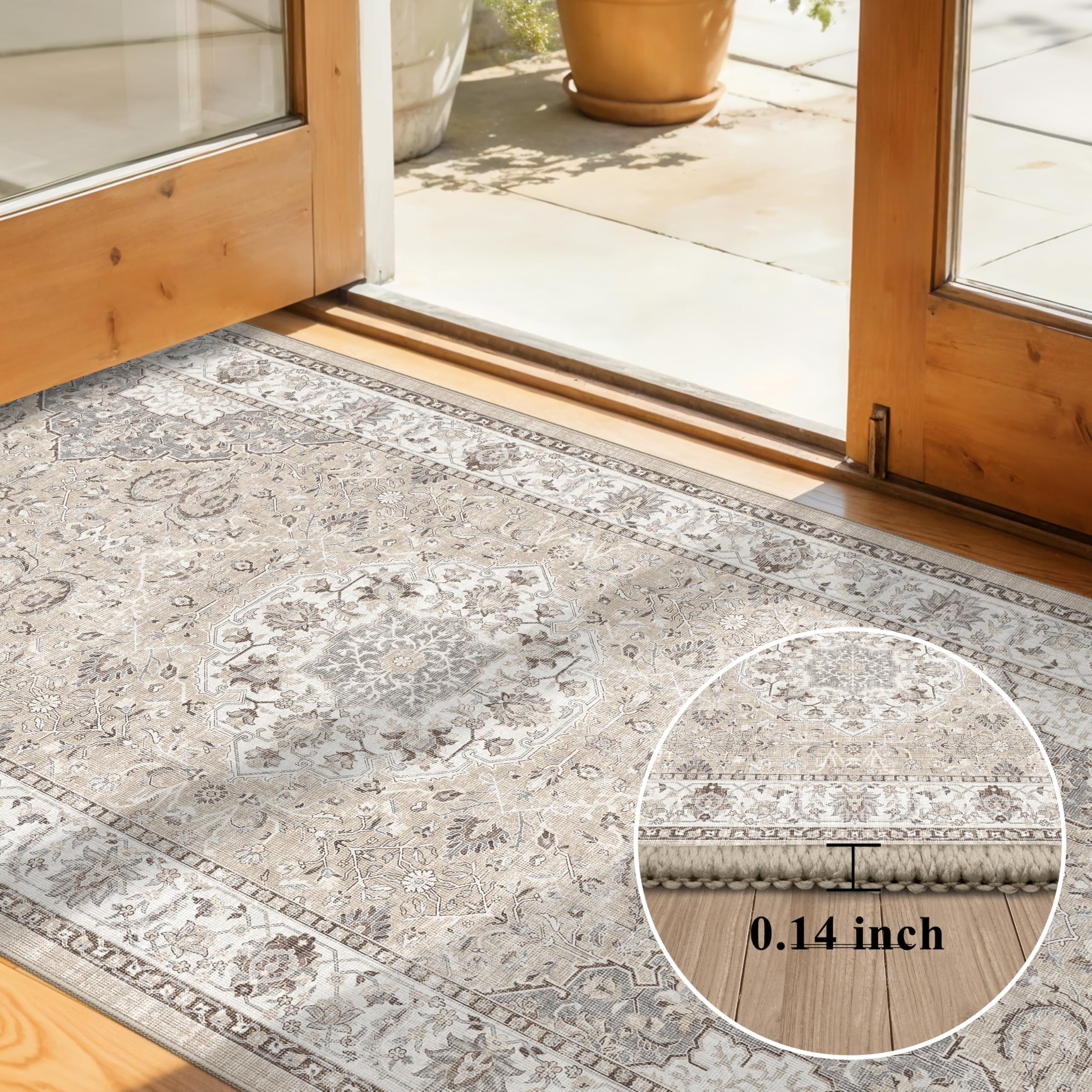 HY HAO YUN LAI runner in an entryway setting showing welcoming farmhouse style