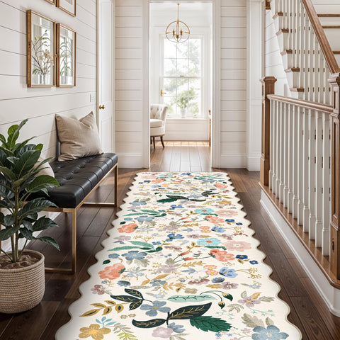 HY HAO YUN LAI runner styled in hallway adding warmth and cohesive decor