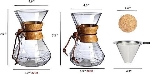 HYAXGM diamond-pattern glass base highlighting stable pouring benefit
