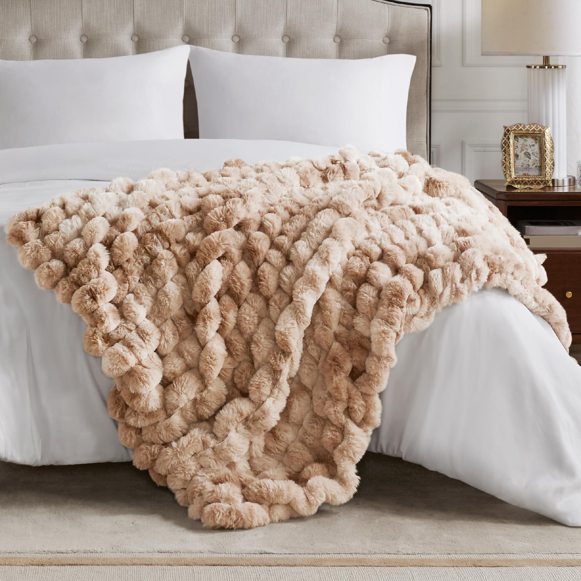 Hyde Lane close-up of faux rabbit fur texture highlighting luxurious comfort