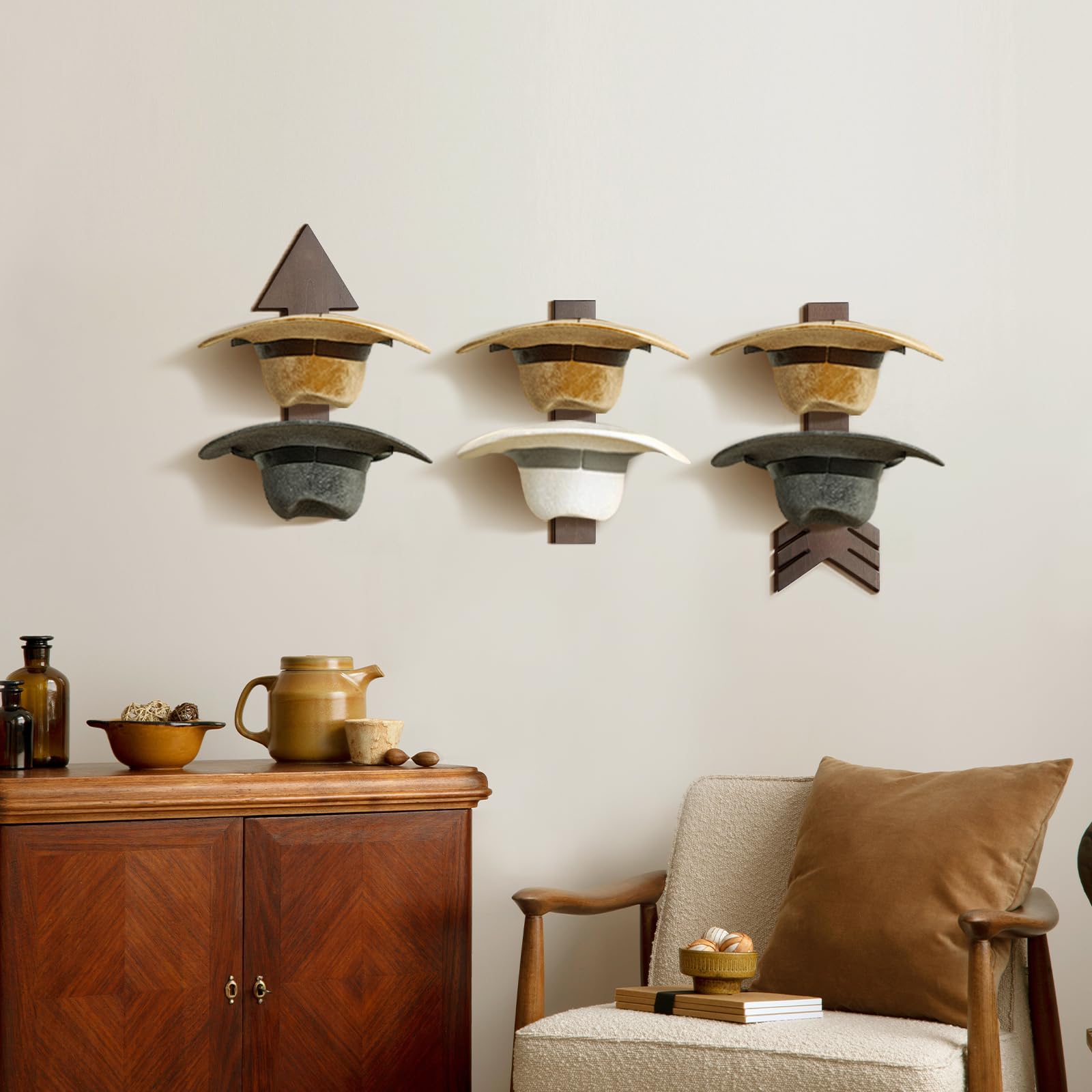 HYDERMUS rack styled in an entryway adding western decor and practical organization benefit