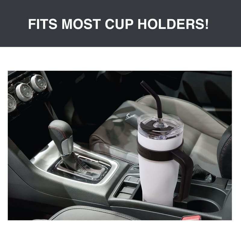 HYDRAFLOW Capri in car cupholder showing compatibility and travel convenience
