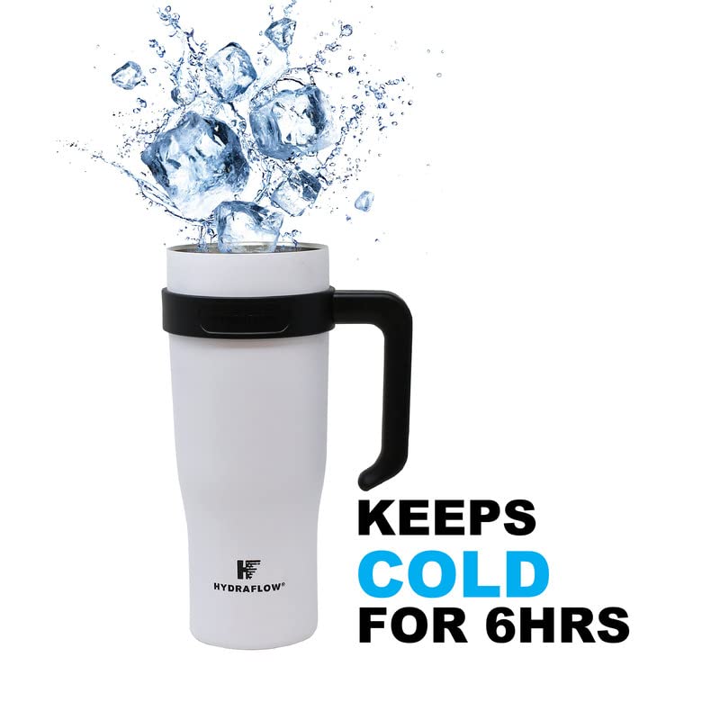 HYDRAFLOW Capri top view showing dual-function lid for sipping or straw use