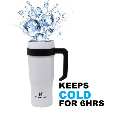 HYDRAFLOW Capri top view showing dual-function lid for sipping or straw use