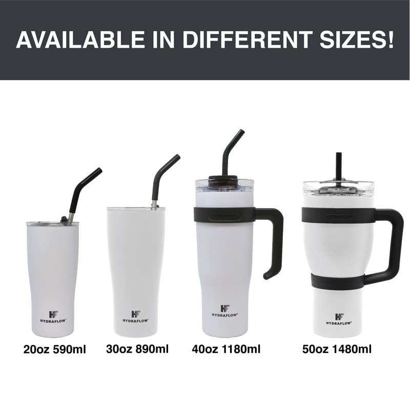 HYDRAFLOW Capri filled with ice and smoothie showing insulation keeping drinks cold