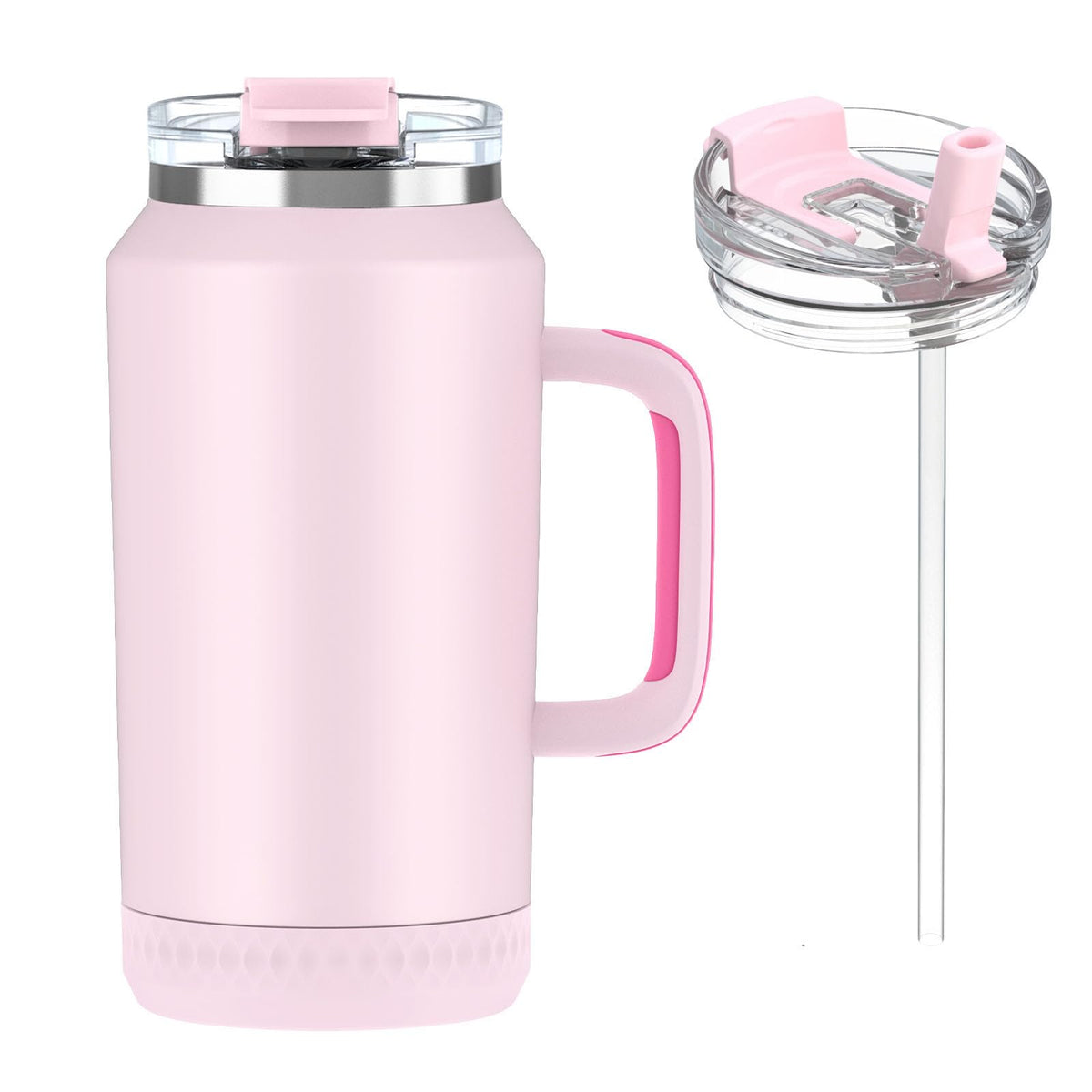 Hydraful front view of 64oz tumbler showing large capacity and sleek finish