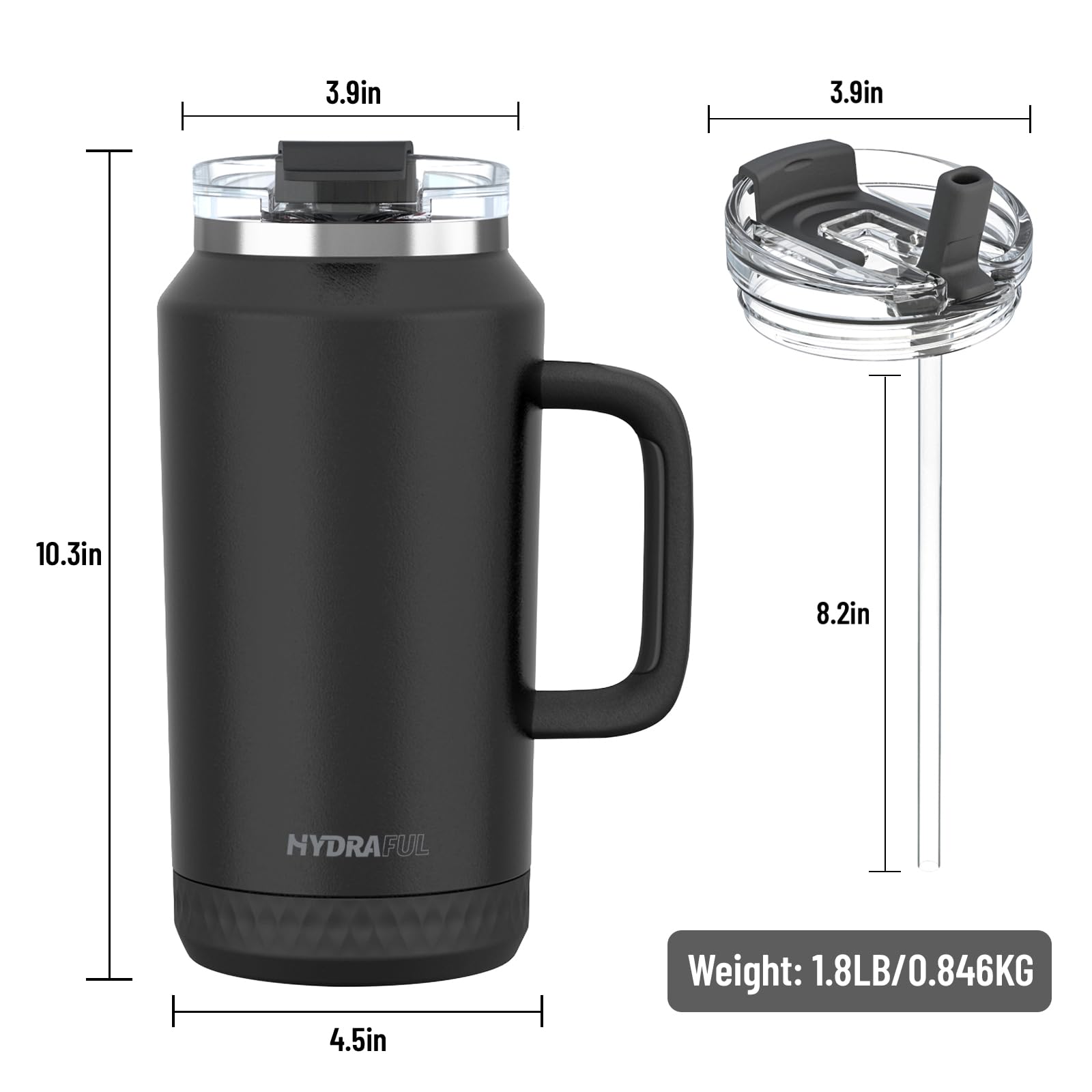 Hydraful tumbler in gym setting conveying portable hydration for workouts