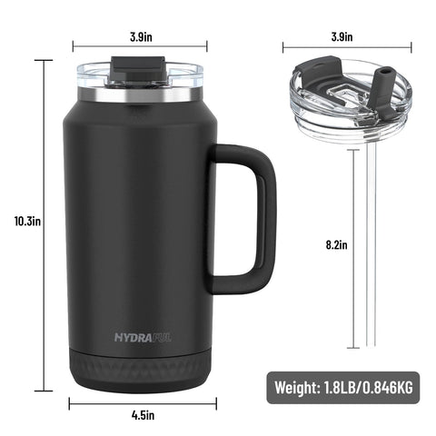 Hydraful tumbler in gym setting conveying portable hydration for workouts