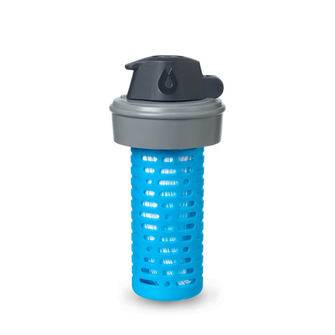 HydraPak filter cap front view showing compact shape and quick-access nozzle benefit