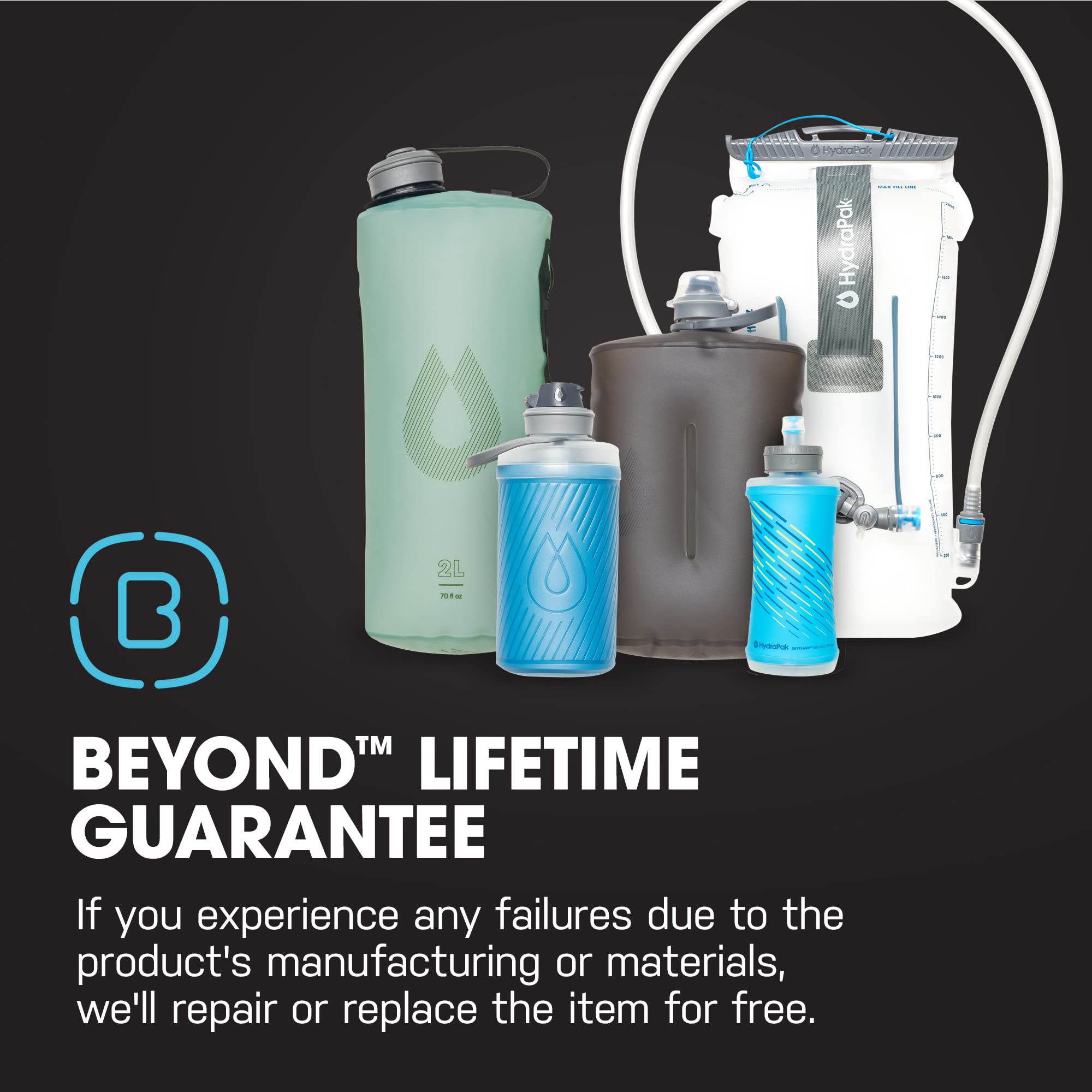 HydraPak filter cap next to a ruler showing size and portability benefit