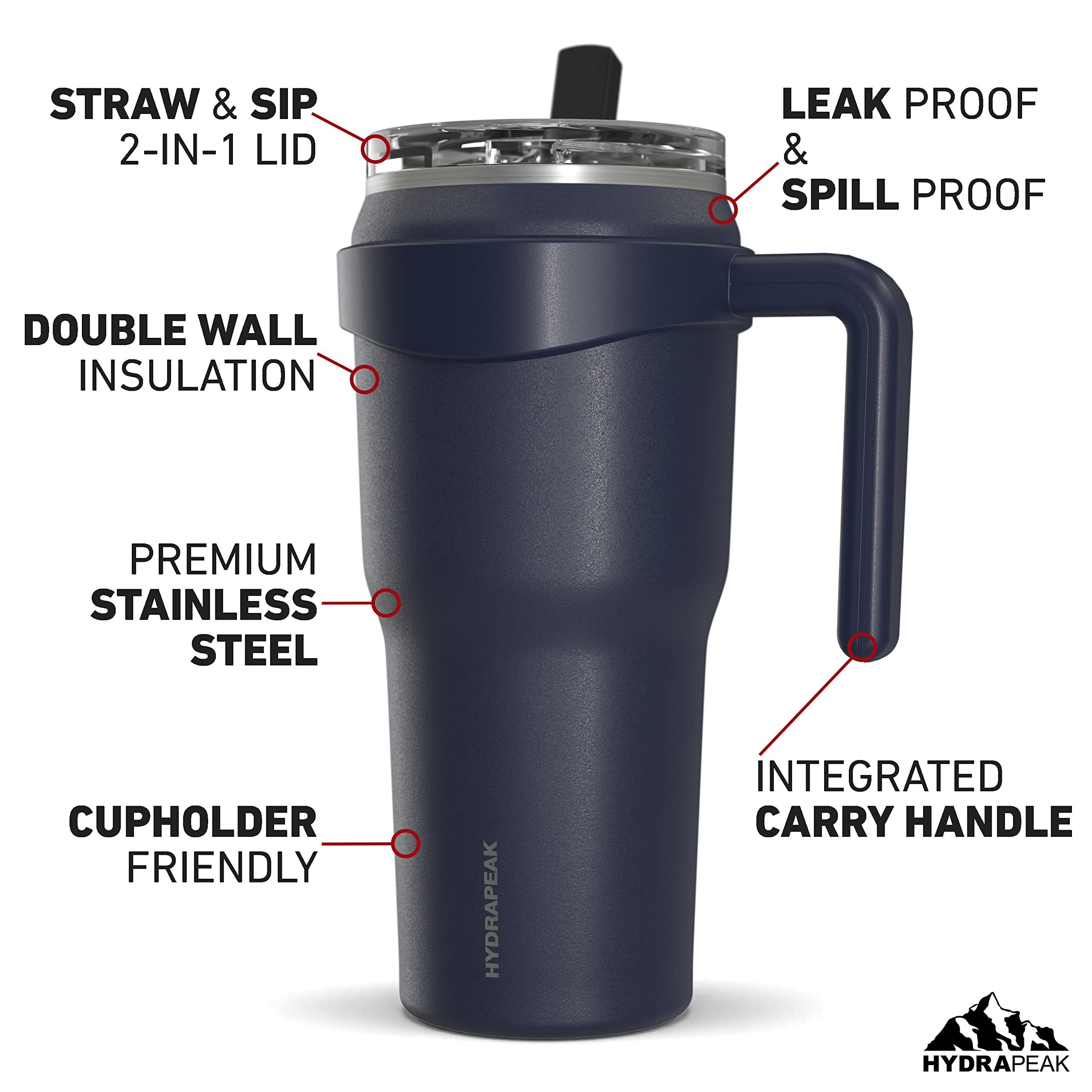 Hydrapeak Roadster handle close-up providing secure comfortable grip