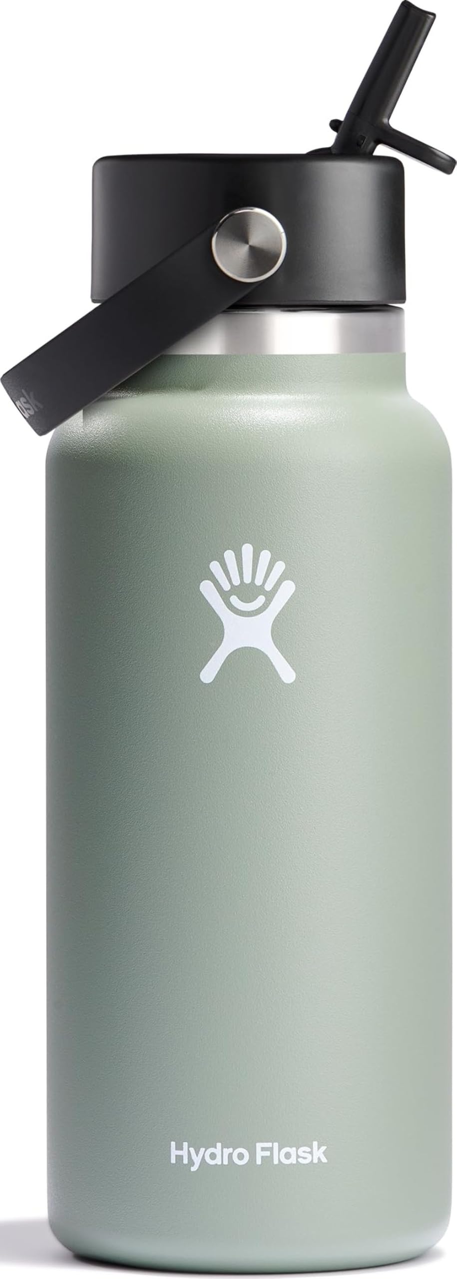 Hydro Flask 32oz front view showing Agave color and capacity benefit