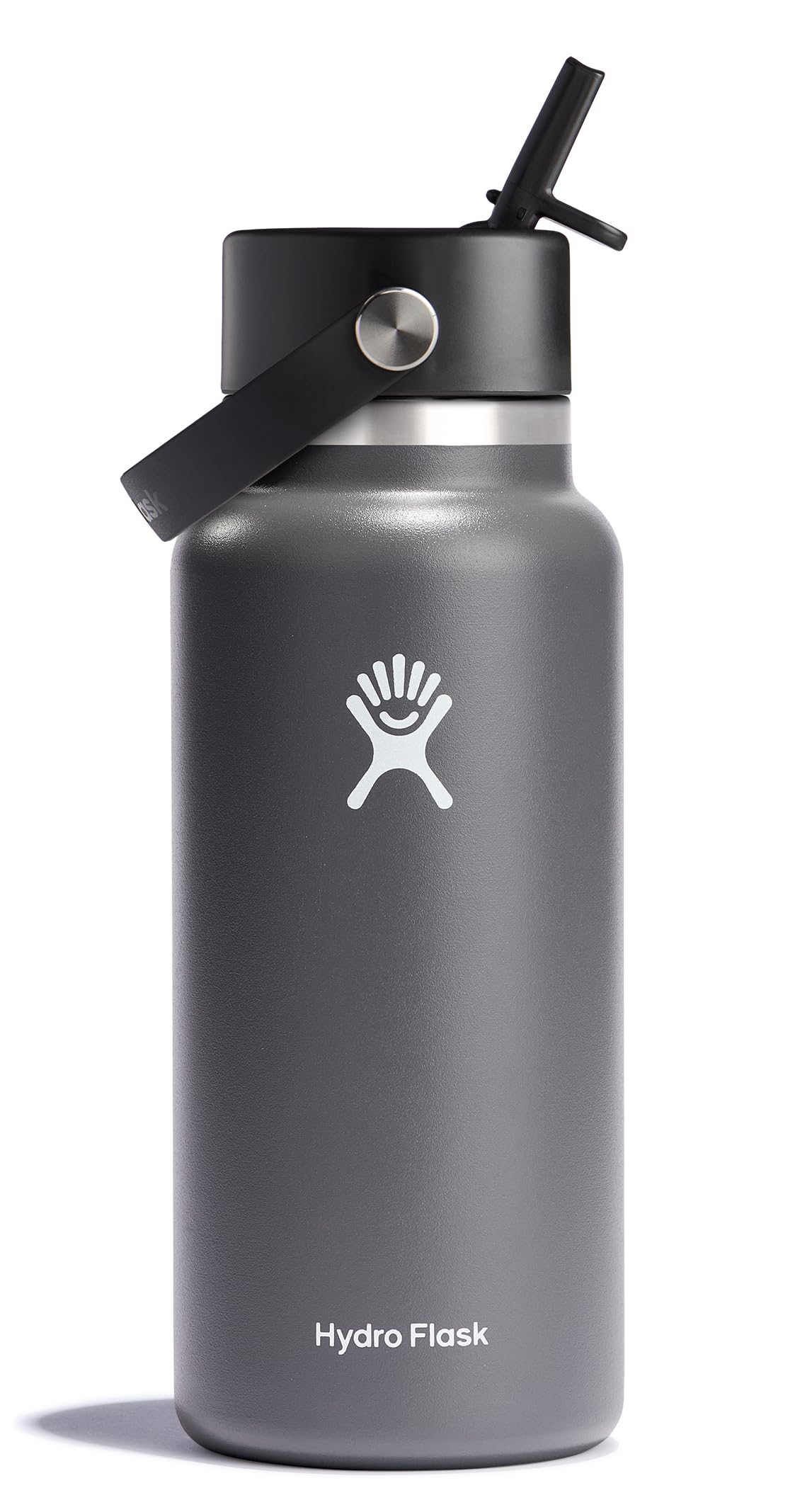 Hydro Flask 32 oz Stone front view showing clean design and capacity benefit