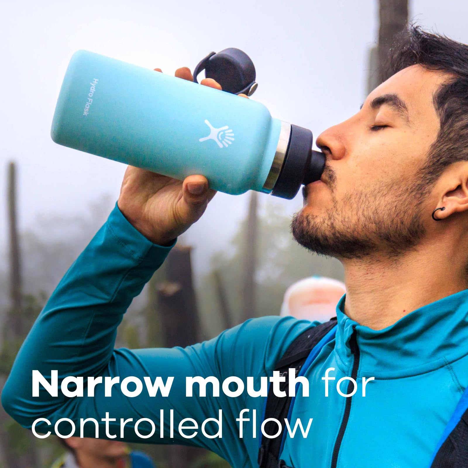Hydro Flask wide mouth filled with ice highlighting cold-retention convenience