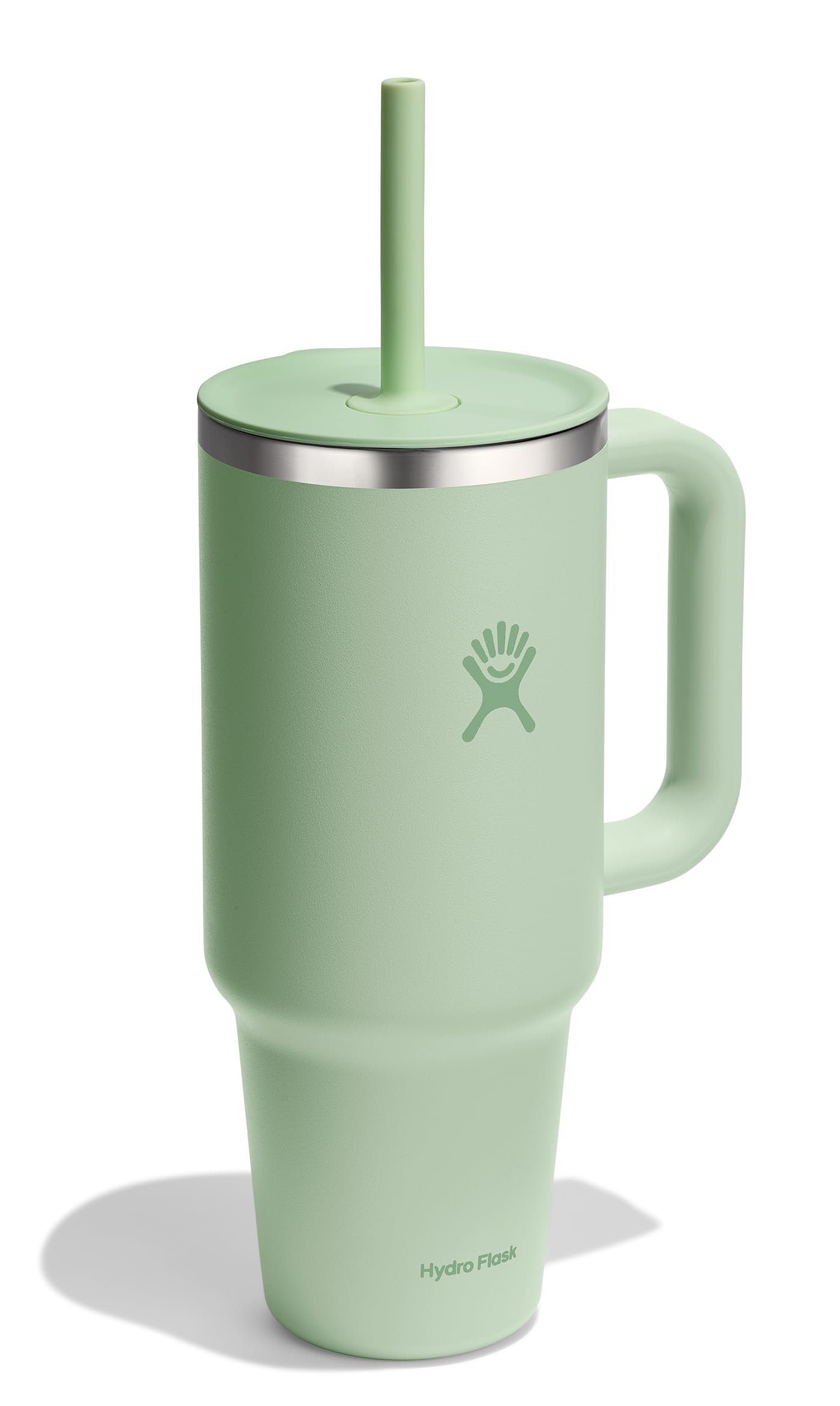 Hydro Flask side profile sitting in car cupholder for convenient travel use