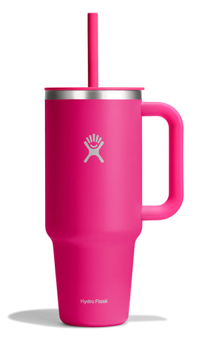 Hydro Flask 40 oz Zinnia front view showing sleek insulated design and bold color benefit: visibility