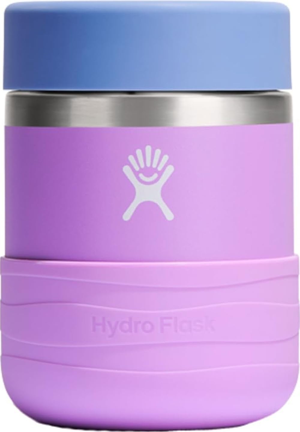 Hydro Flask front view showing anemone purple jar and easy-grip lid, durable for kids