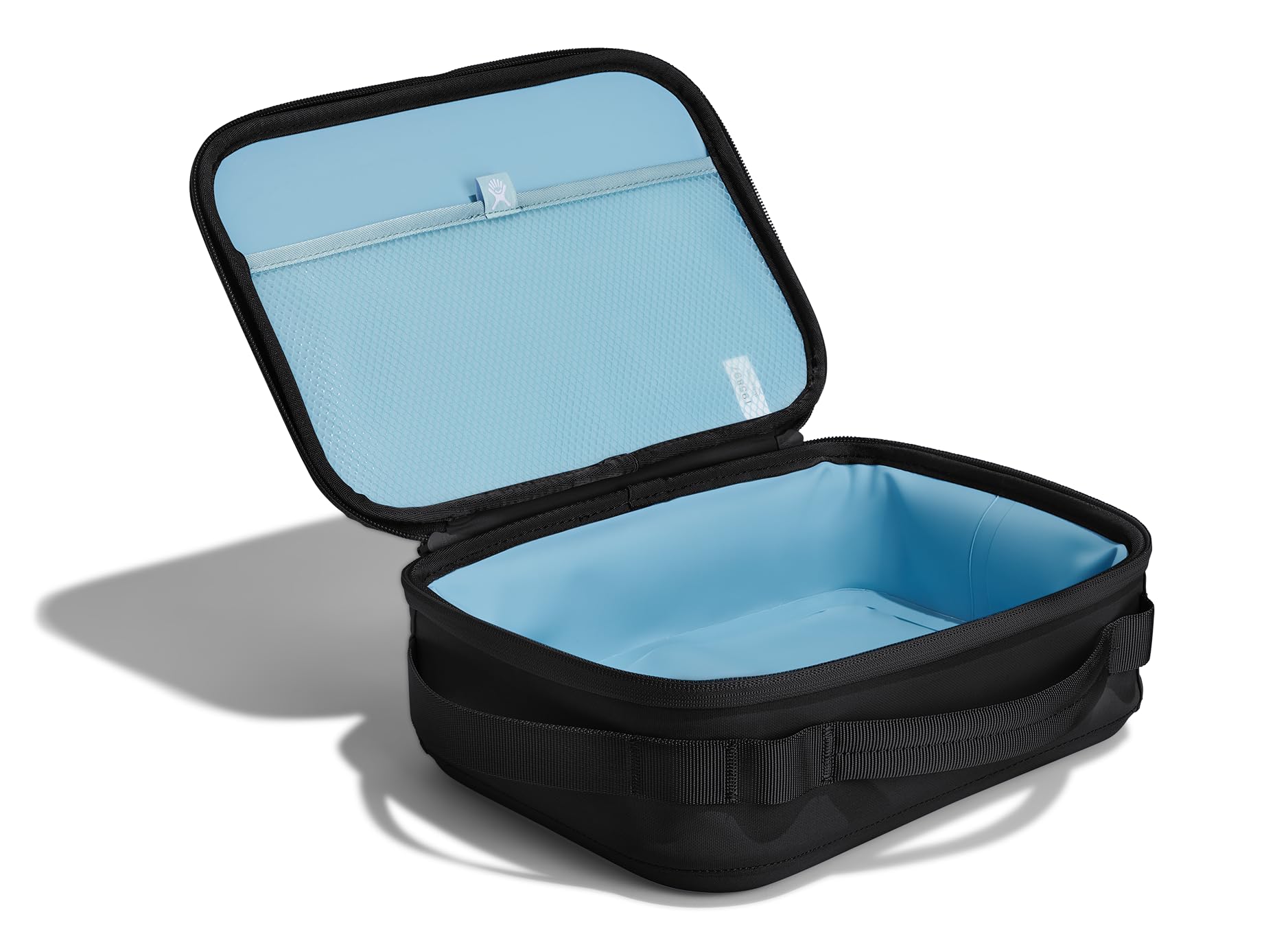 Hydro Flask open interior showing wipeable lining and roomy compartment, keeps food organized