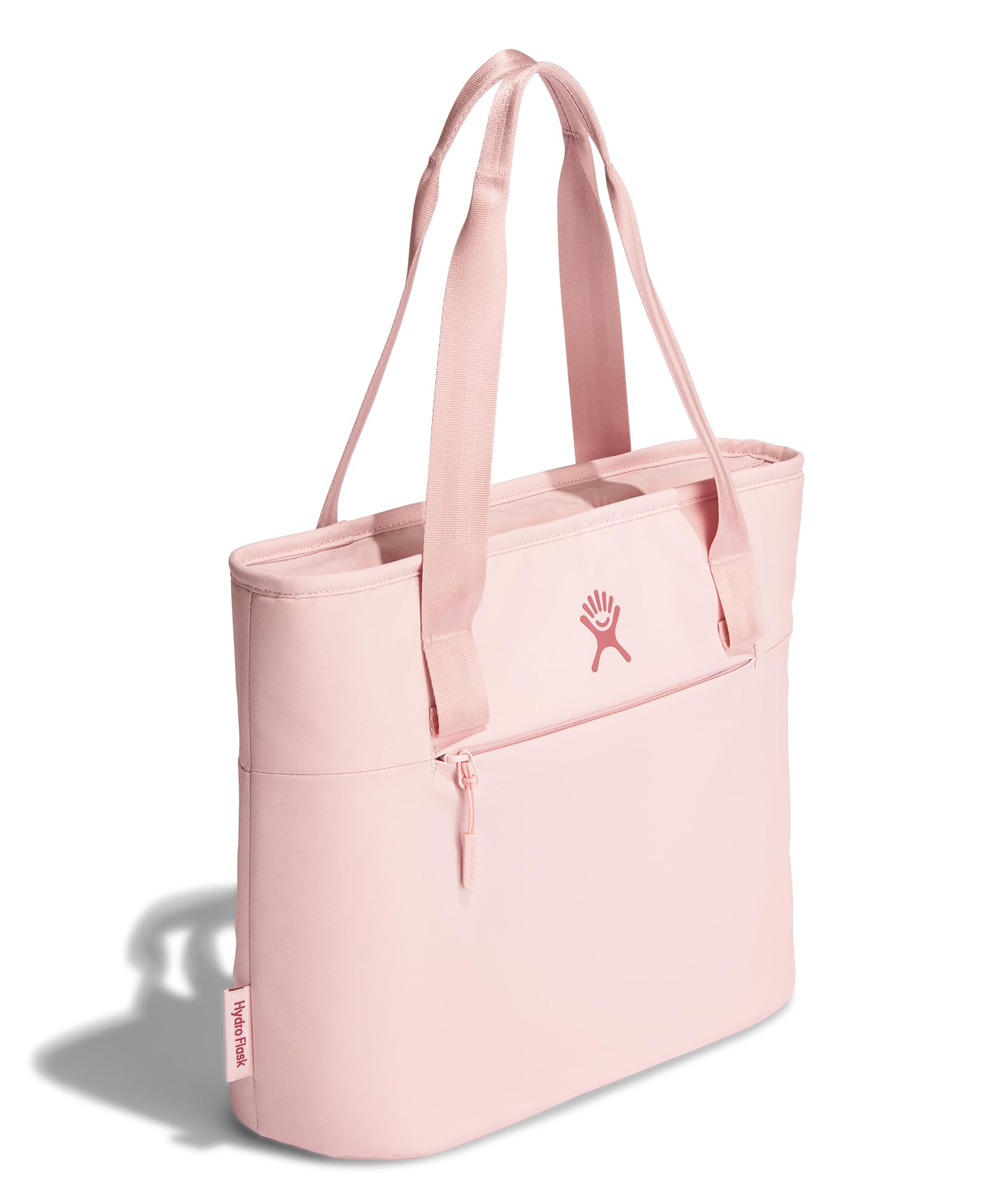 Hydro Flask tote open interior showing leakproof lining and easy cleaning benefit