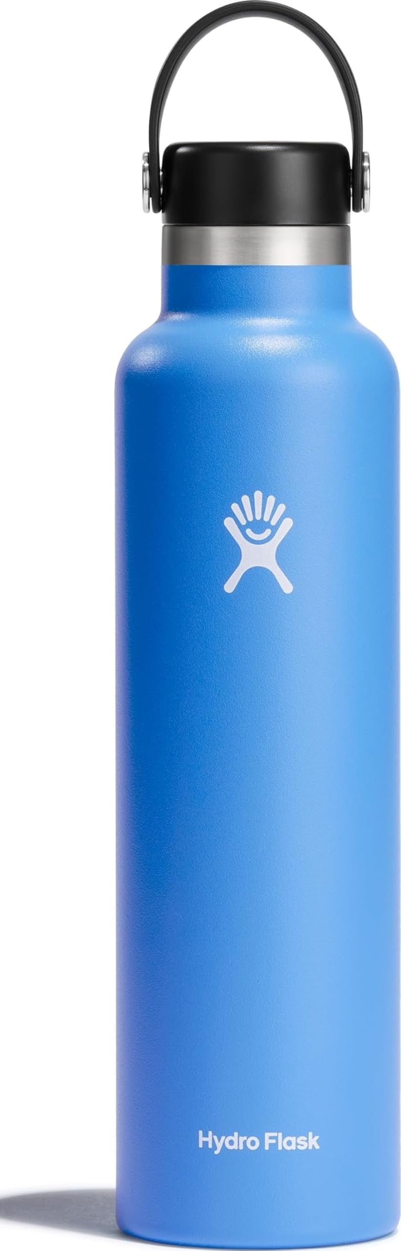 Hydro Flask cascade blue front view showing durable insulated body and color
