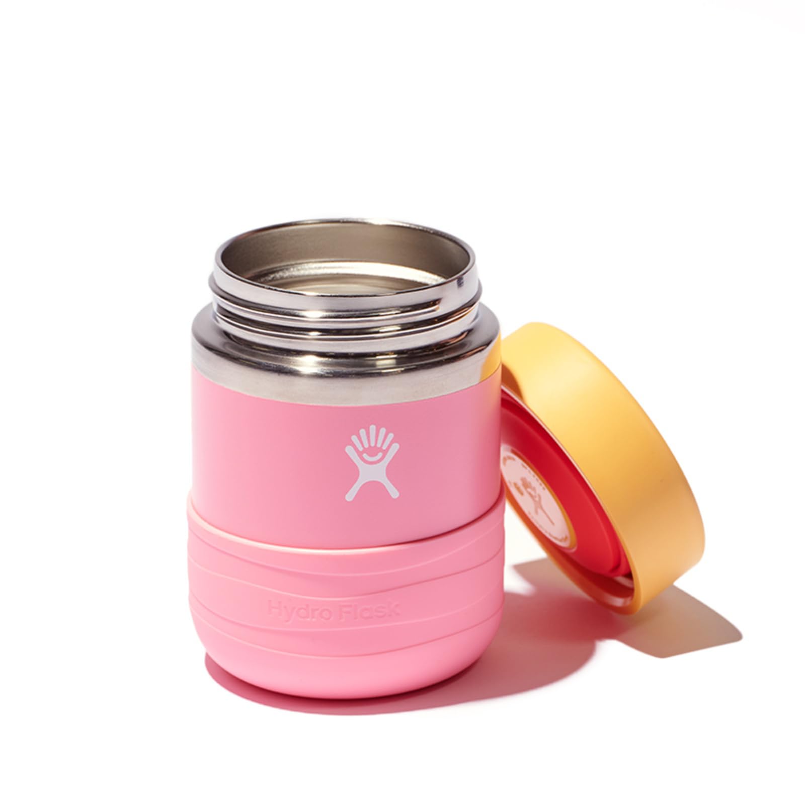 Hydro Flask close-up of grippy lid and perforated Flex Boot for easy opening