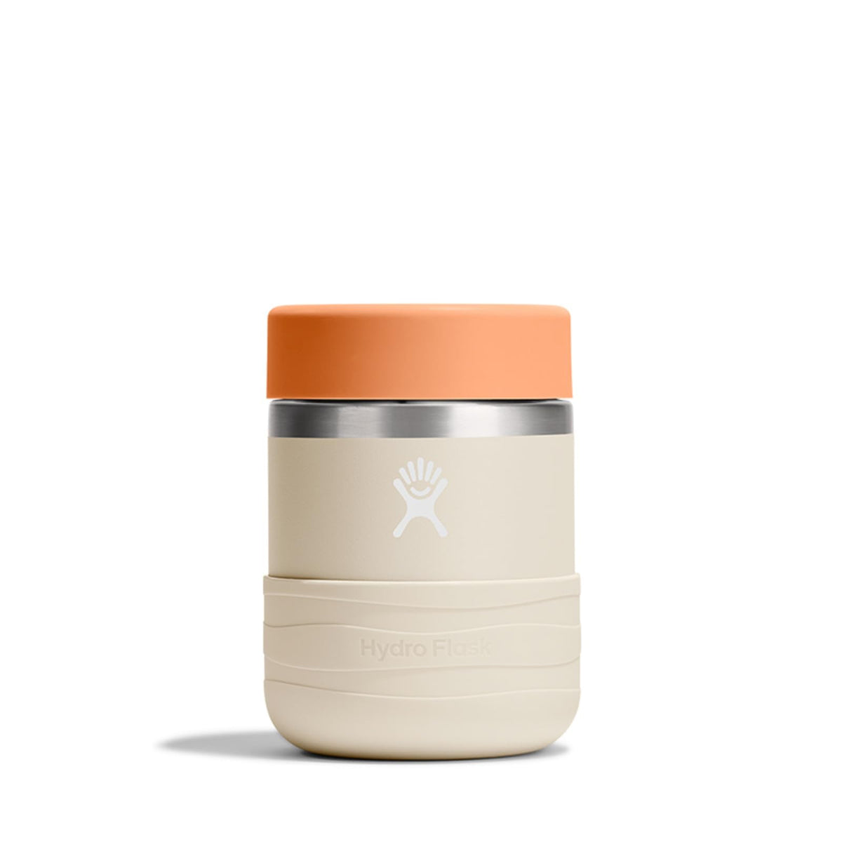 Hydro Flask Coconut Cream front view showing leakproof jar and compact size for kids
