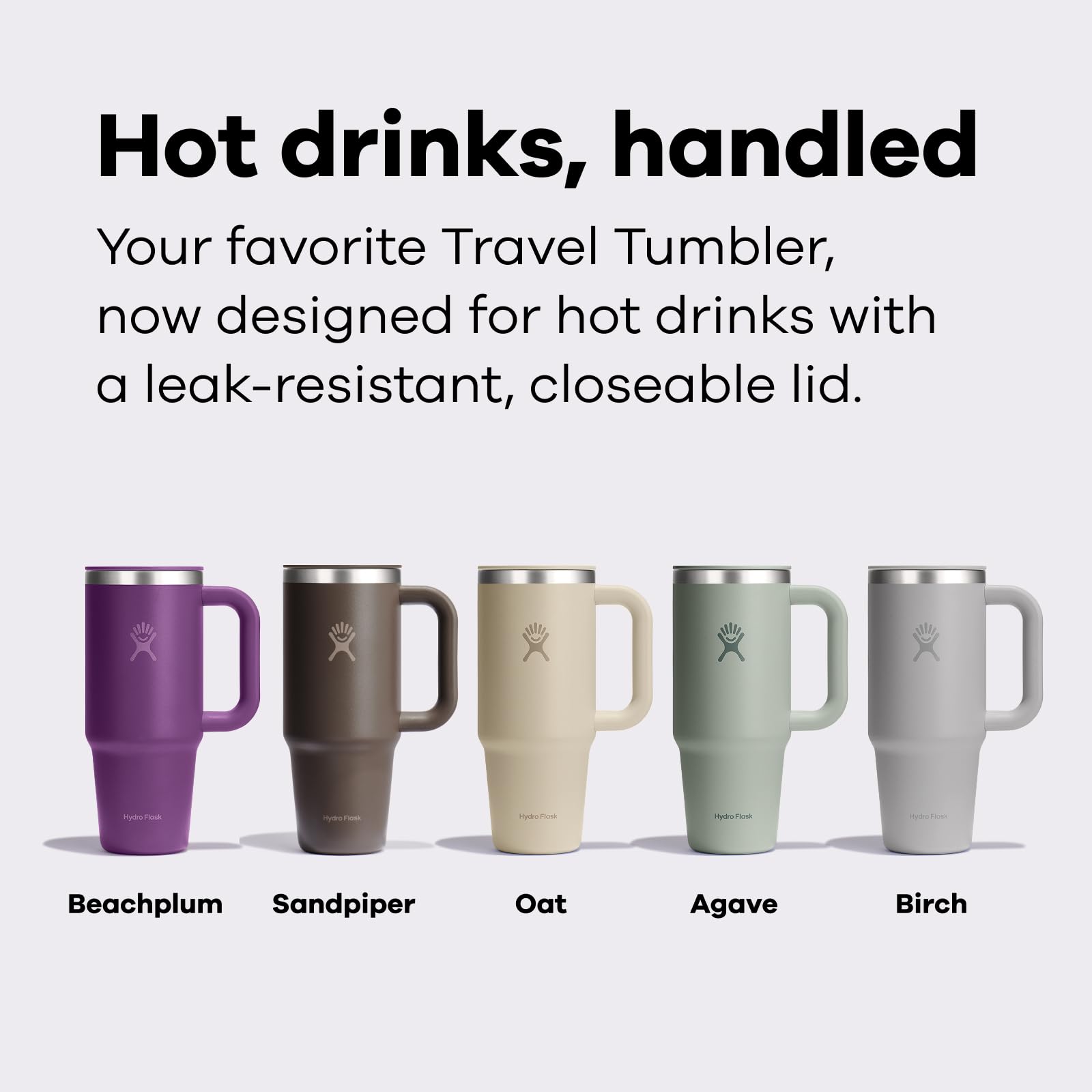 Hydro Flask ergonomic handle close-up for secure grip and comfortable carrying benefit