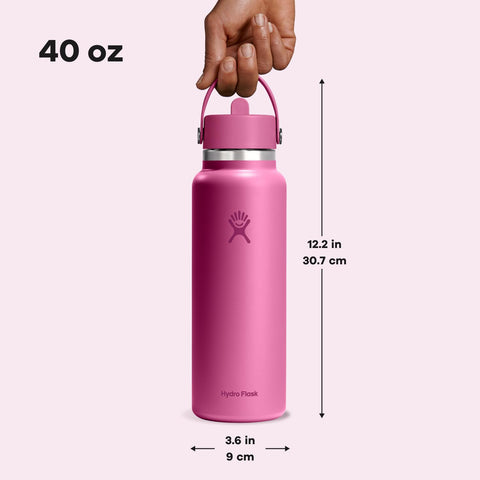 Hydro Flask reef pink finish close-up of logo showcasing durable, vibrant color