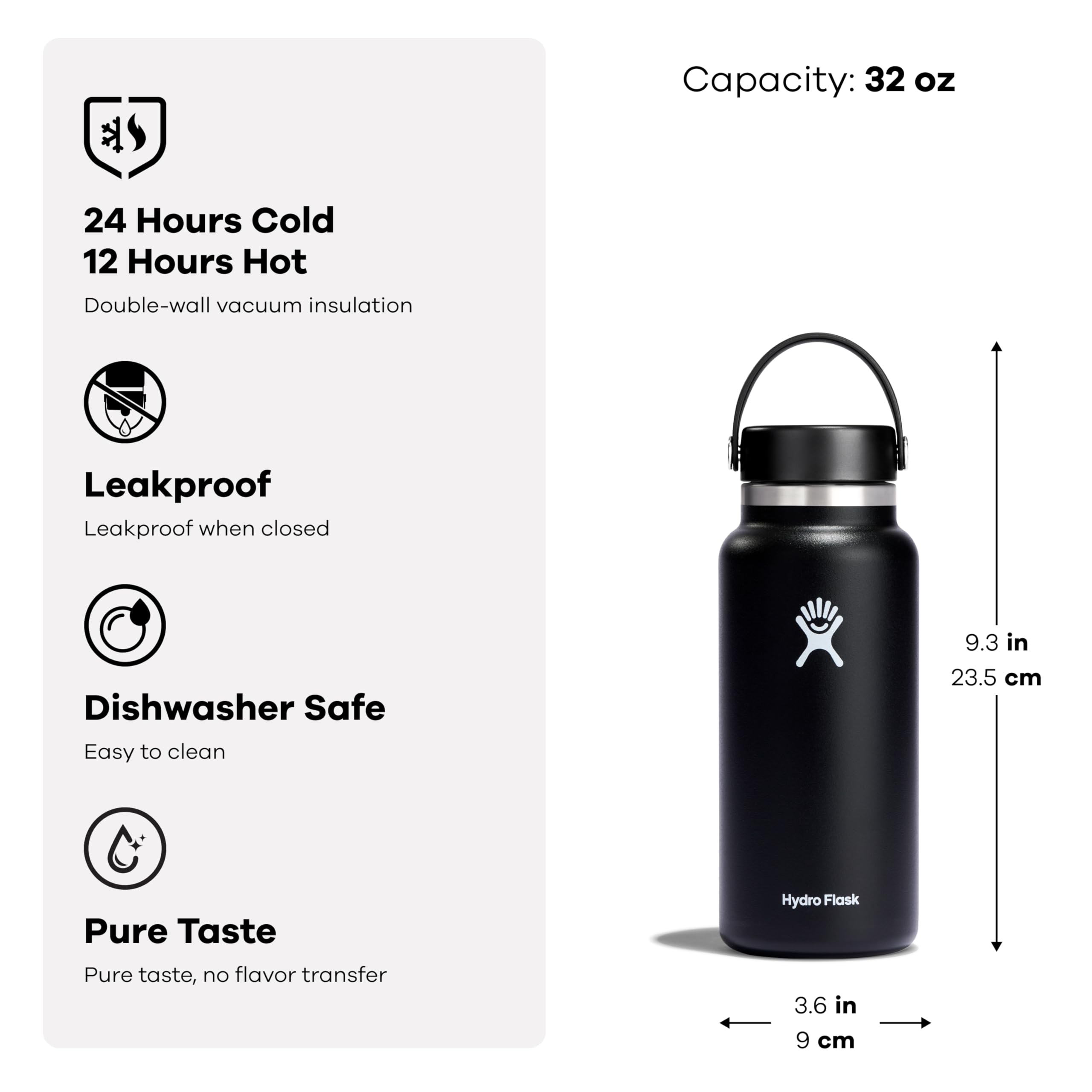Hydro Flask bottle and Flex lid in dishwasher showing easy cleaning and color retention