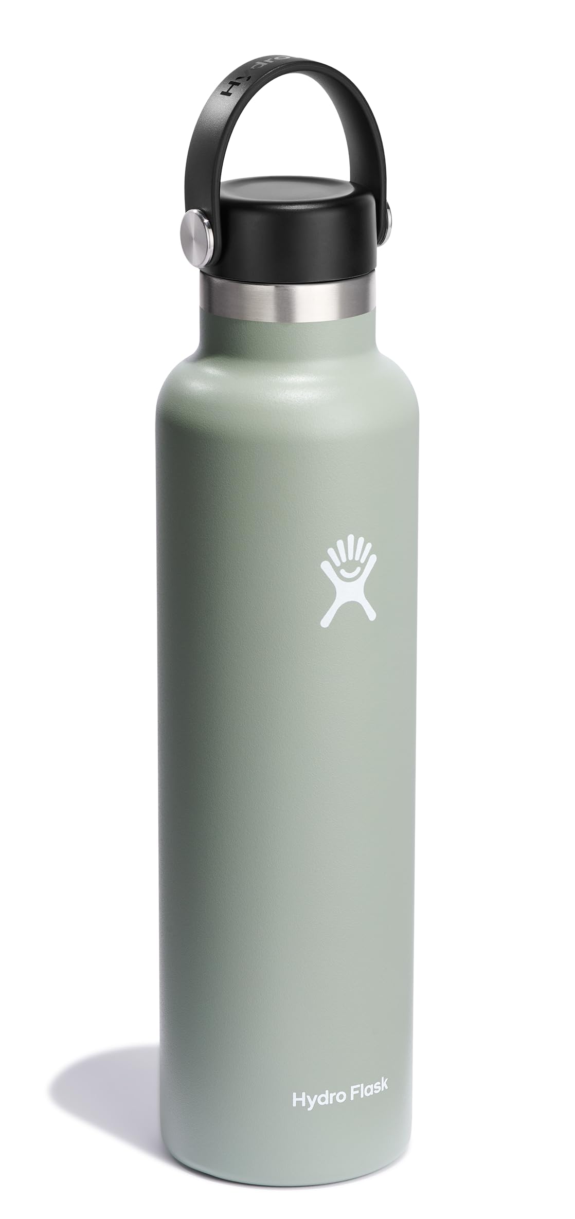 Hydro Flask flex cap detail highlighting leakproof seal and ease of use benefit