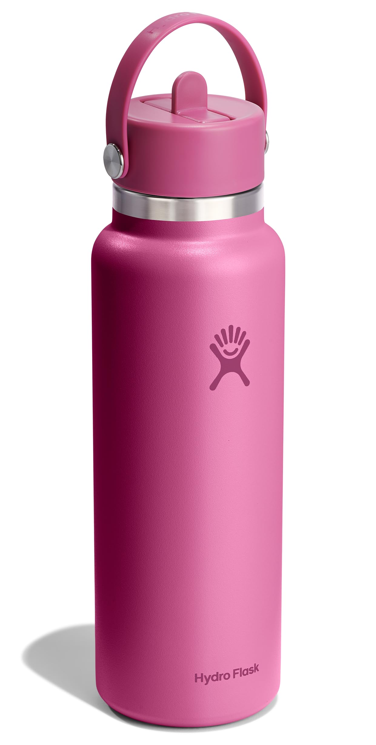 Hydro Flask close-up of flex straw cap showing leakproof closure and easy access
