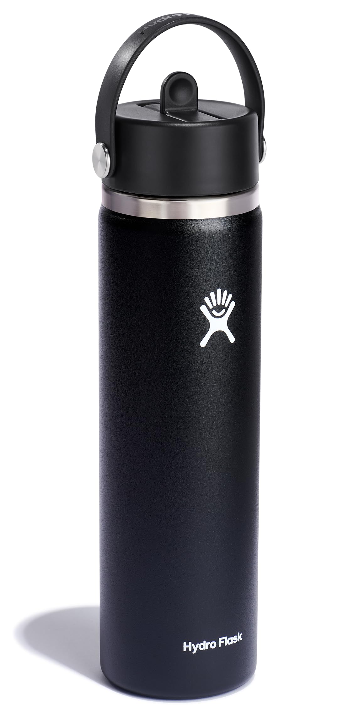 Hydro Flask close-up of Flex Straw cap showing leakproof seal and one-handed access benefit