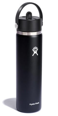 Hydro Flask close-up of Flex Straw cap showing leakproof seal and one-handed access benefit