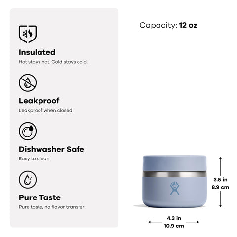 Hydro Flask food jar inside dishwasher showing dishwasher-safe convenience and easy cleanup