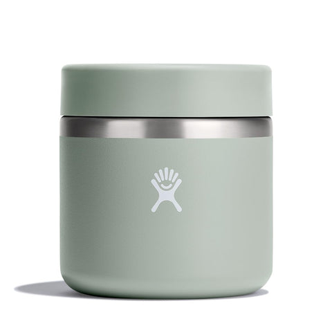 Hydro Flask food jar front view showing agave green finish and compact shape for portability