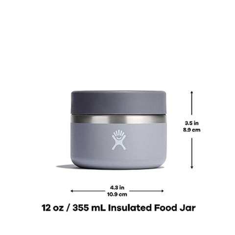 Hydro Flask jar held in hand illustrating 12 oz scale and travel-friendly size
