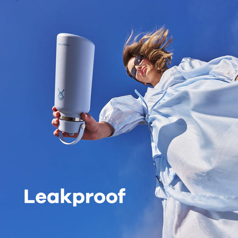 Hydro Flask wide mouth filled with ice showing long-lasting cold beverage benefit
